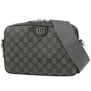 Gucci Ophidia GG Shoulder Bag Canvas Gray